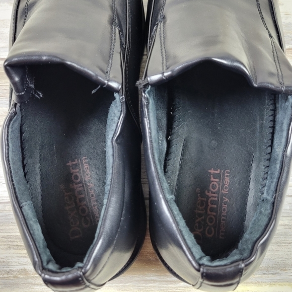 Dexter Memory Foam Slip-On Faux Leather Loafers Dress Shoes Men's Size 8 Black - Picture 5 of 9